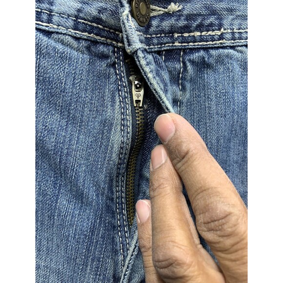 Vtg Pelle Pelle Mens Denim Jeans Punk Studded Pockets Patched Grunge Size 40X30 - Picture 10 of 16